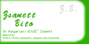 zsanett bito business card